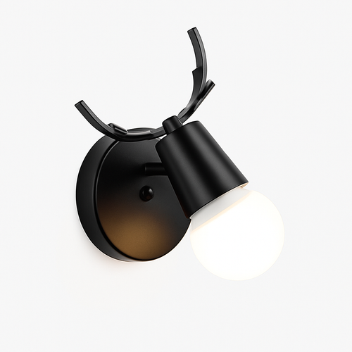 Applique murale LED en forme de cerf en bois Novelty