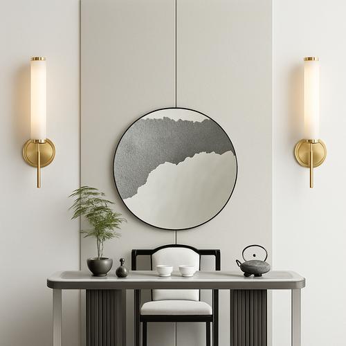 Applique murale LED en marbre naturel