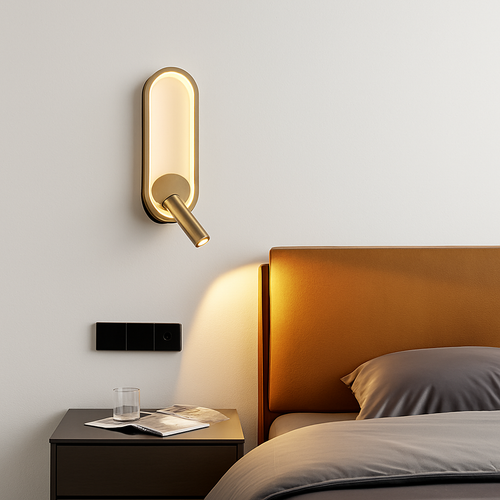 Applique murale LED lampe liseuse pour chambre hôtel tête de lit nuit livre lampe Rotation chevet avec intérieur LED Booklight 90-260V