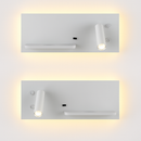 applique murale led moderne avec chargeur sans fil et rétro-éclairage usb