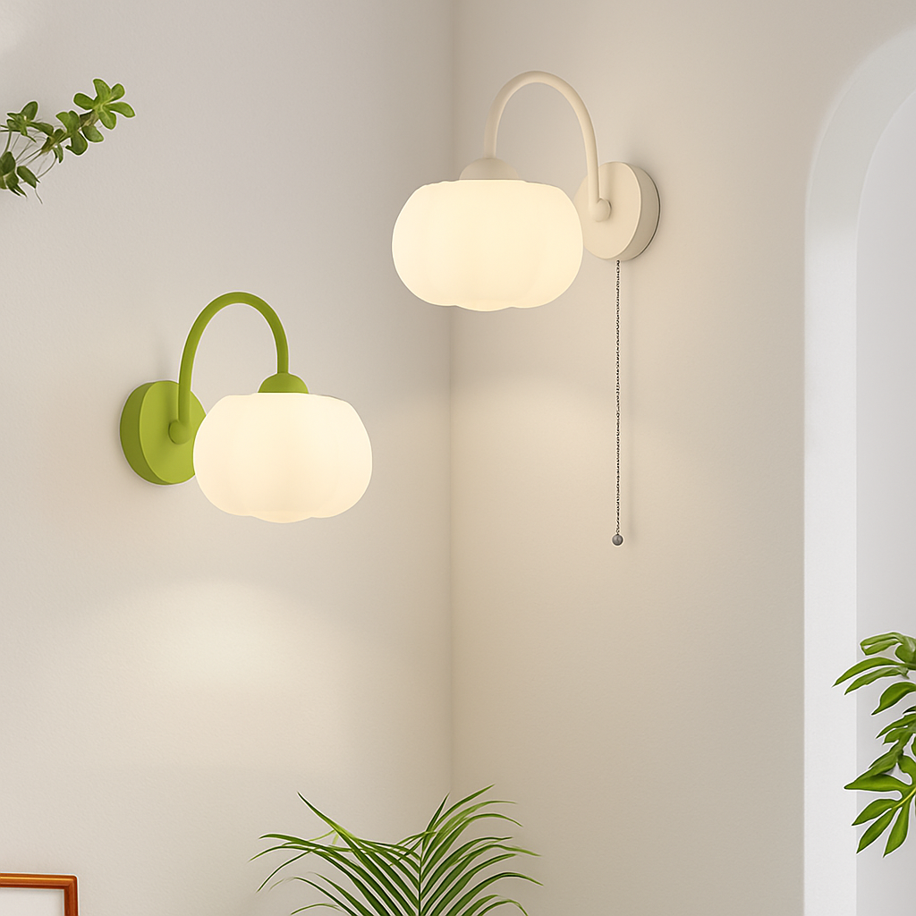 applique murale led modernes avec interrupteur à chaîne - vue 2 sur 9