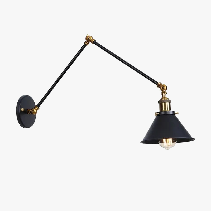 applique murale led rétro vintage avec bras long réglable