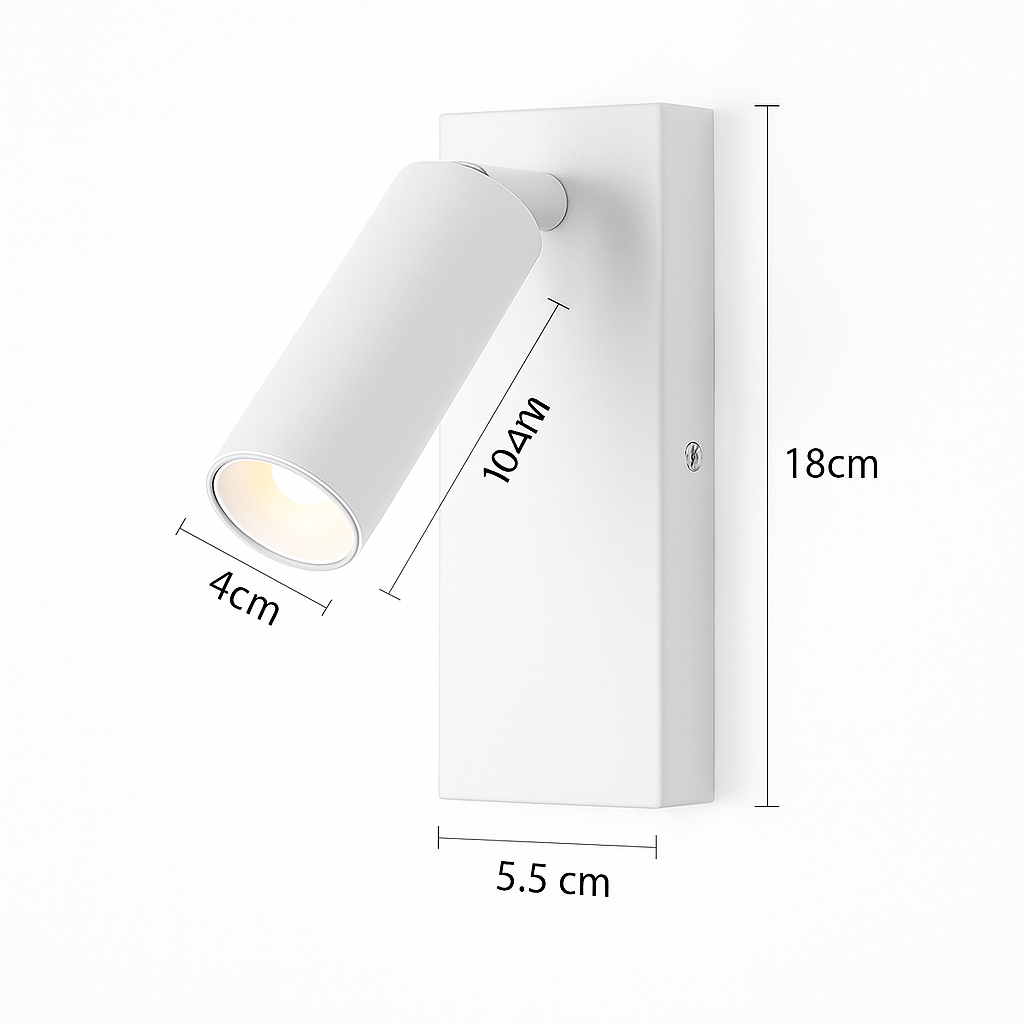 applique murale led rotative moderne pour lecture - vue 9 sur 10