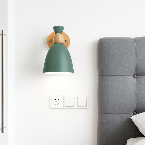 applique murale led style nordique en bois moderne