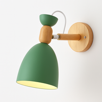 applique murale led style nordique en bois moderne
