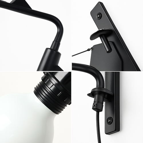 applique murale minimaliste rotative à bras long avec interrupteur