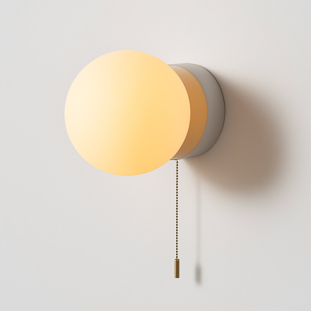 applique murale moderne boule avec interrupteur décoratif intérieur - vue 6 sur 8