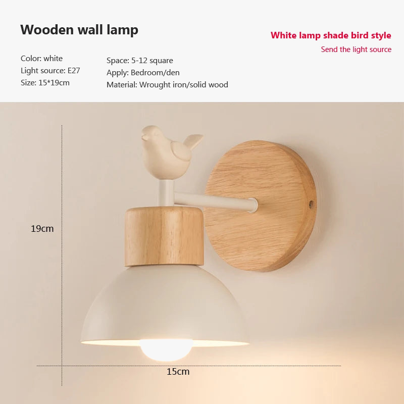 applique murale moderne en bois et fer pour intérieur