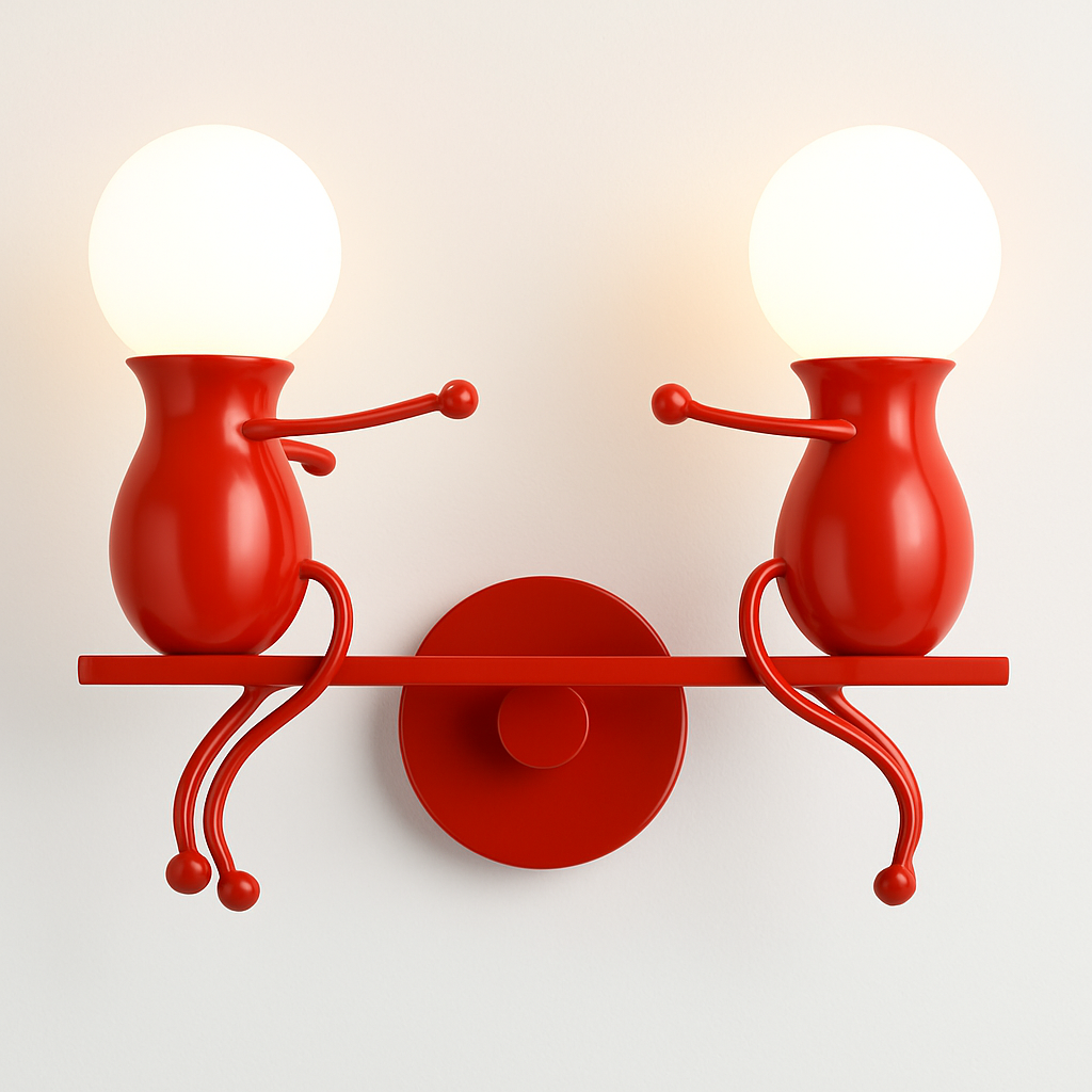Applique murale moderne LED bonhommes colorés style Cartoon - vue 6 sur 8