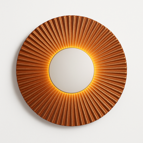 Applique murale moderne LED forme de soleil métallique Hasna