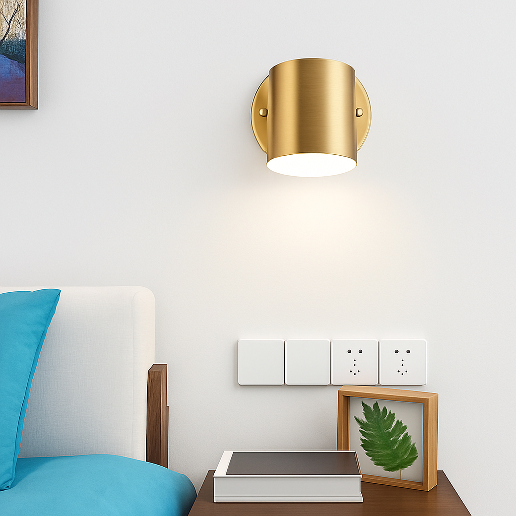 Applique murale moderne LED style spotlight doré Liudmila - vue 4 sur 8