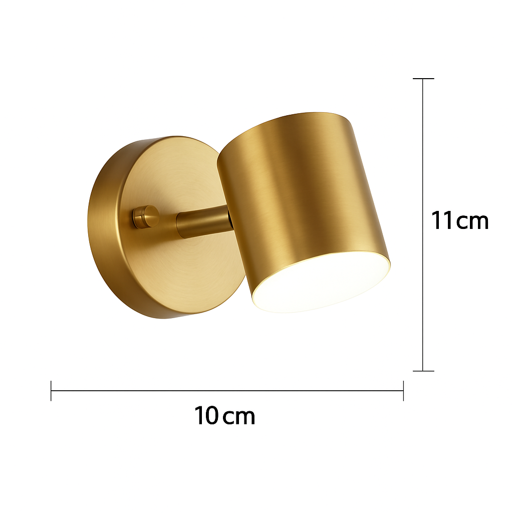 Applique murale moderne LED style spotlight doré Liudmila - vue 5 sur 8