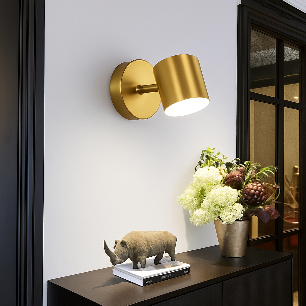Applique murale moderne LED style spotlight doré Liudmila - vue 8 sur 8