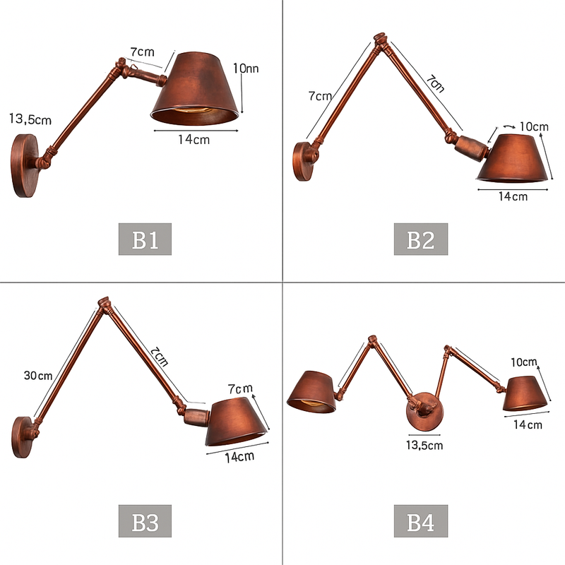 Applique murale noire rustique vintage