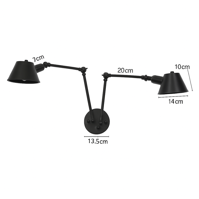 Applique murale noire rustique vintage