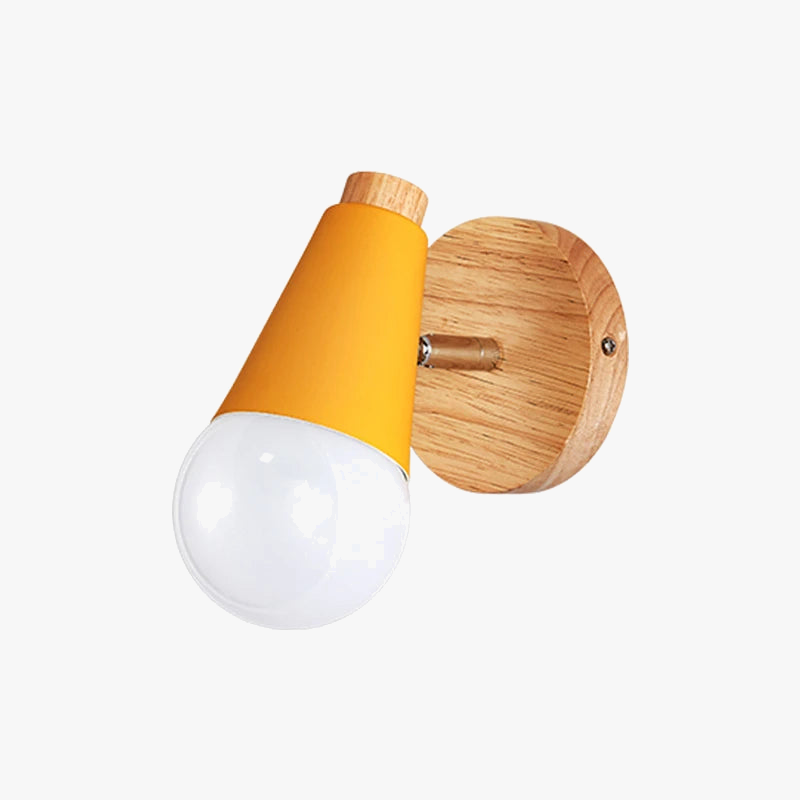 Applique murale nordique Macaron en fer et bois