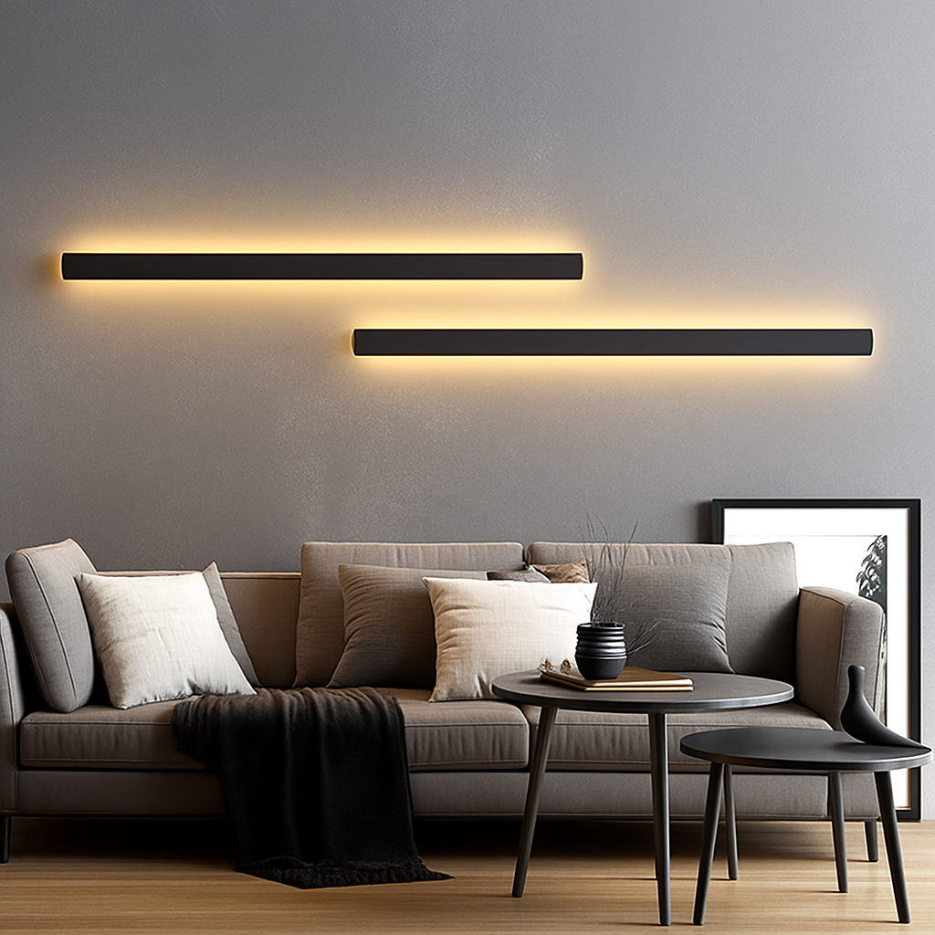 applique murale nordique minimaliste moderne lampe linéaire créative de luxe