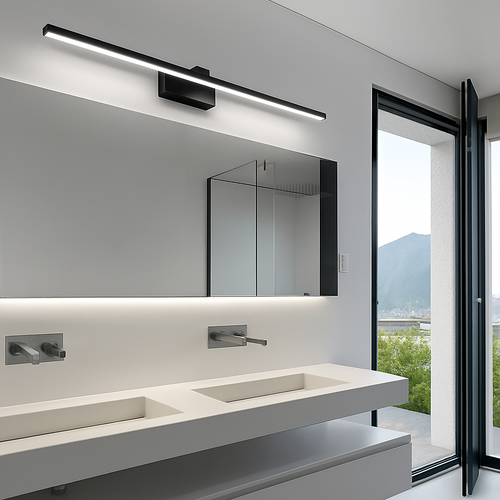 Applique murale pour miroir salle de bain barre en aluminium