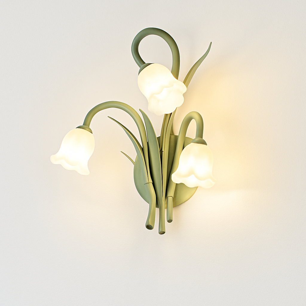 Applique murale rétro restaurant vert led éclairage fleurs créatives américaines - vue 6 sur 7