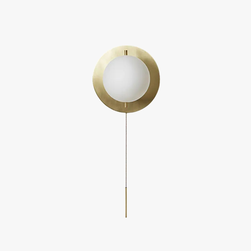Applique murale ronde en verre de style américain