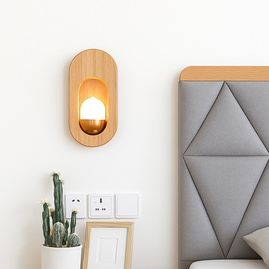 Applique murale scandinave LED avec oeuf lumineux Chaymae - vue 4 sur 8