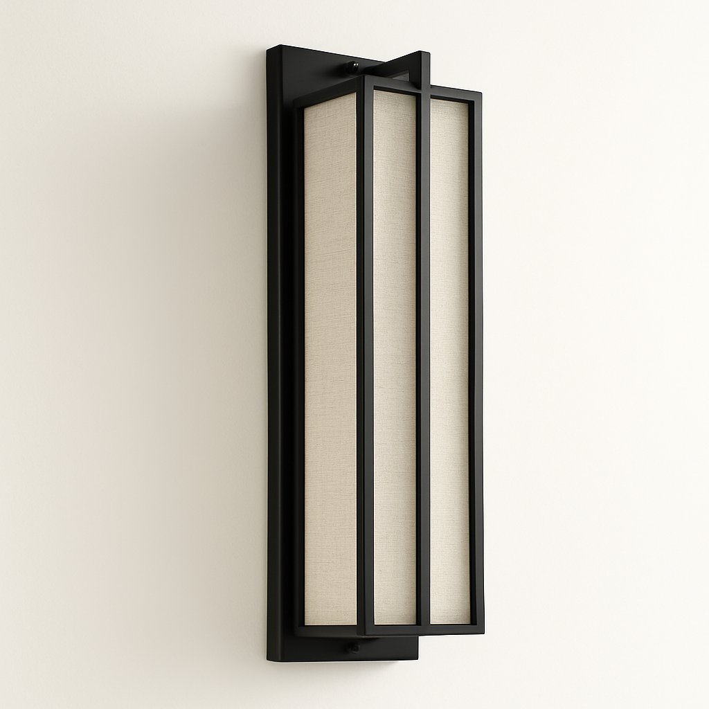 applique murale simple style chinois avec couverture en lin - vue 4 sur 7