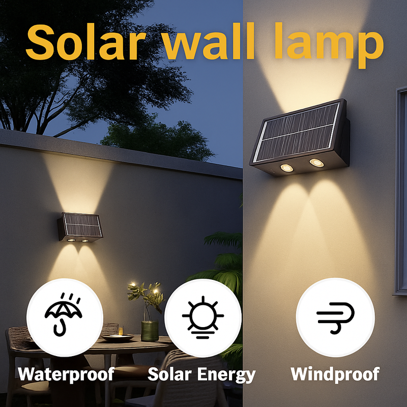 applique murale solaire extérieure led étanche pour jardin et balcon