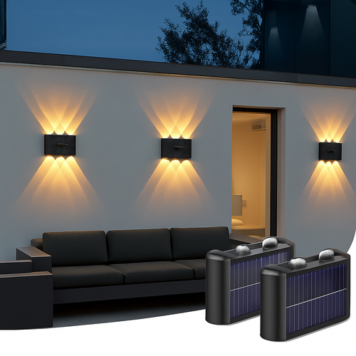 applique murale solaire étanche pour décoration extérieure jardin