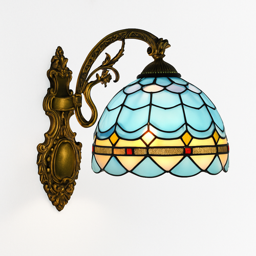 applique murale tiffany en verre décoratif pour intérieur