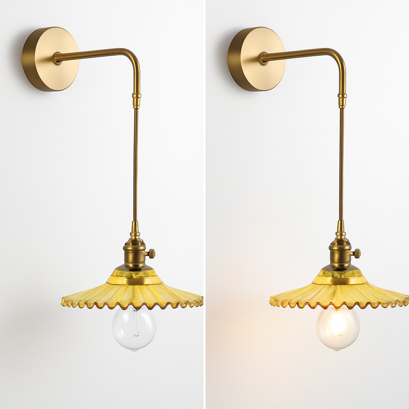 Applique murale Vintage en laiton