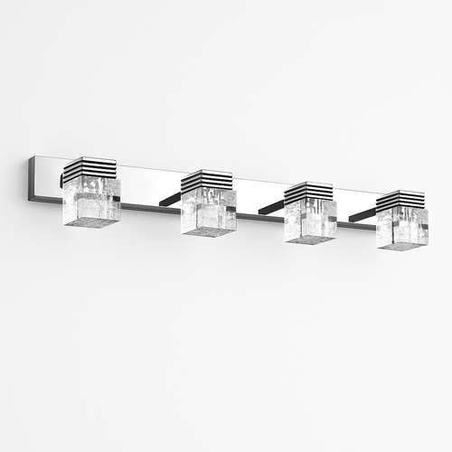 Applique à tableau et miroir LED chromée et cristal