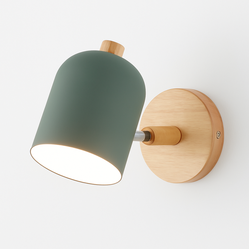 Appliques murales de chambre décoration murale lampes de chevet nordiques macaron tête de direction applique suspendue en bois salon/chambre à coucher éclairage de lecture