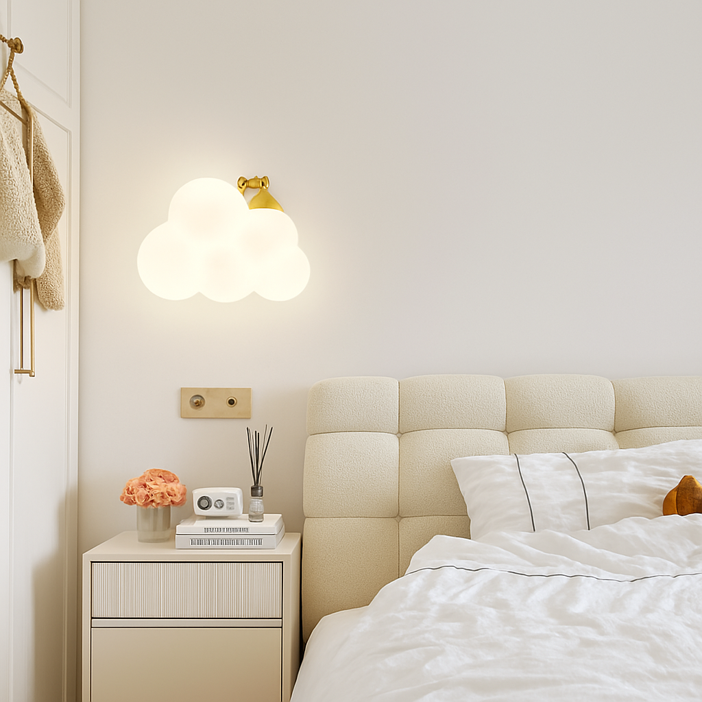 appliques murales led minimalistes singe lapin nuage pour enfants - vue 3 sur 13