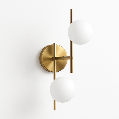 appliques murales modernes led avec boule ronde en verre laiteux