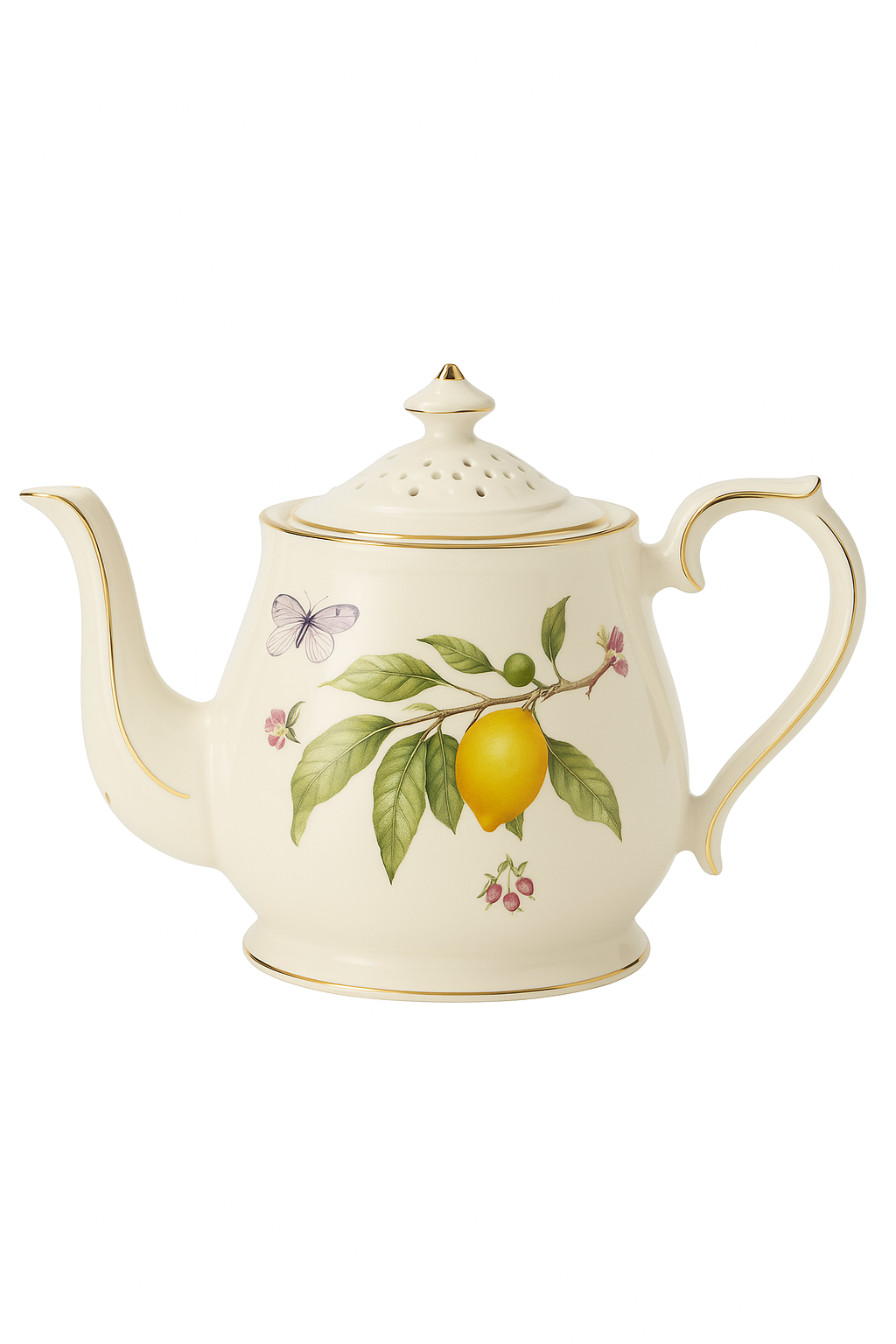 Assiette ceramique motif citron style europeen elegant - vue 2 sur 3