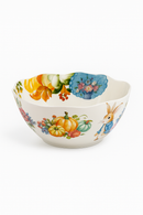 Assiette ceramique motif citrouille lapin style jardin