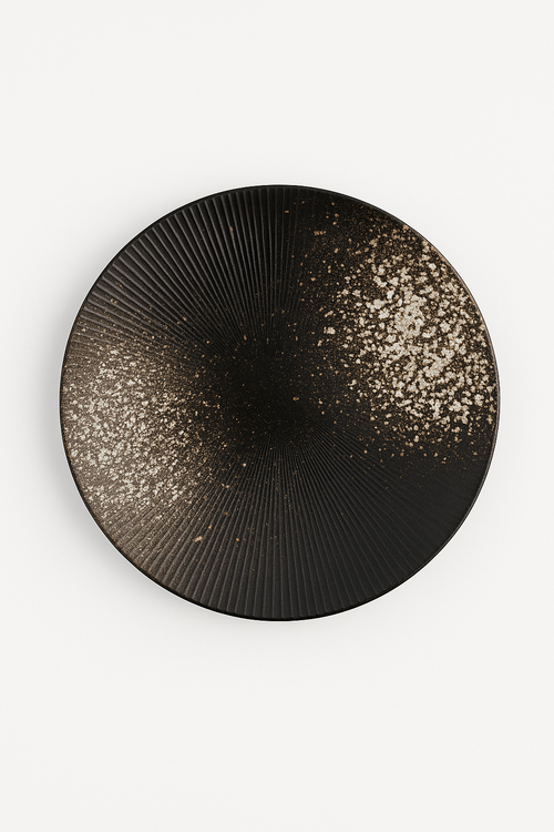 assiette céramique ronde style japonais rétro plat pâtes