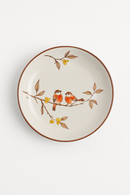 Assiette dessert japonaise ceramique motifs floraux peinte main