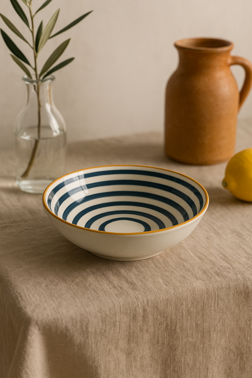 Assiette japonaise en porcelaine profonde 18 cm