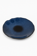 Assiette plate ceramique japonaise forme coquillage irreguliere