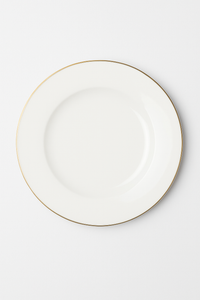 Assiette plate céramique motif cloche bordure 26cm
