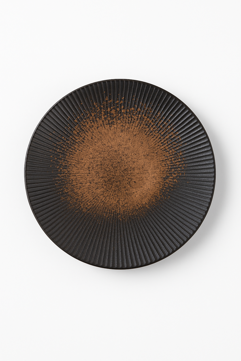 Assiette plate ceramique style japonais retro pates