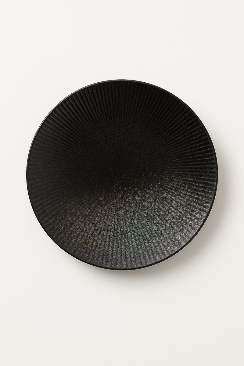 Assiette plate céramique style japonais rétro pour pâtes