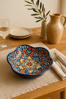 Assiette poisson ceramique style boheme double anse cuisine