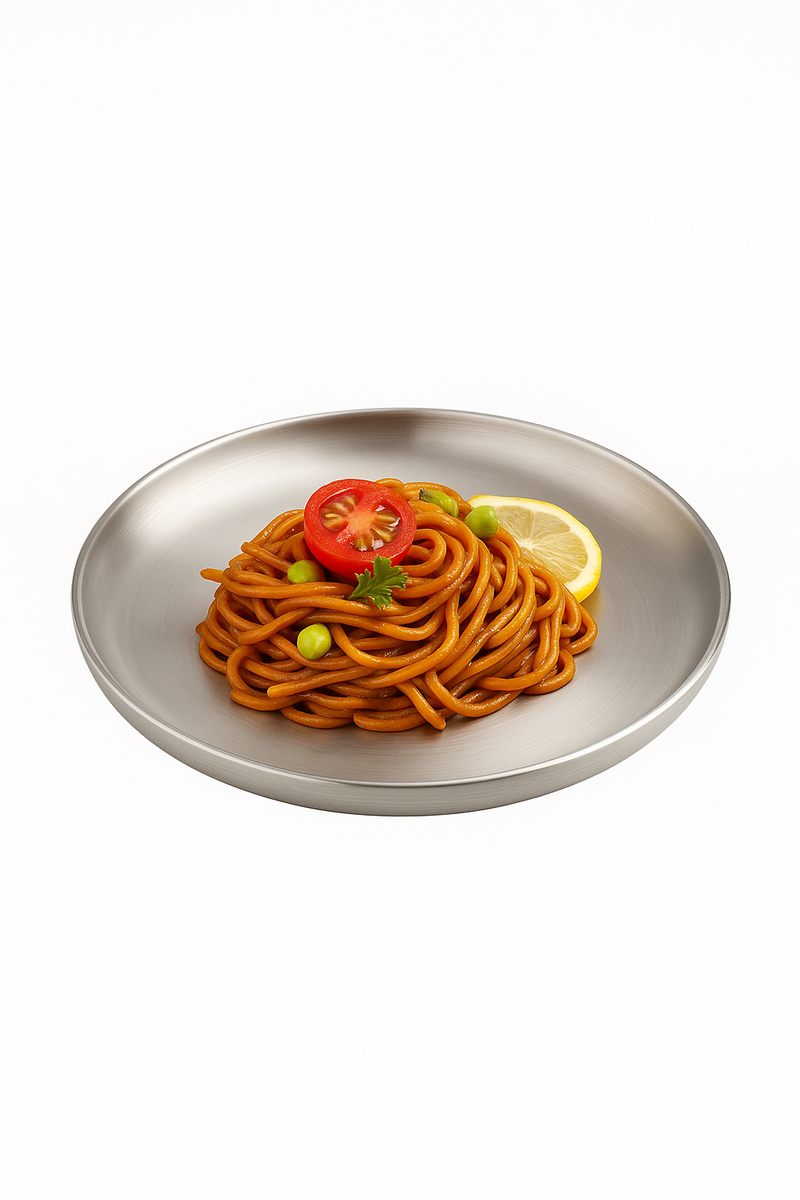 Assiette ronde acier inoxydable double paroi isolée