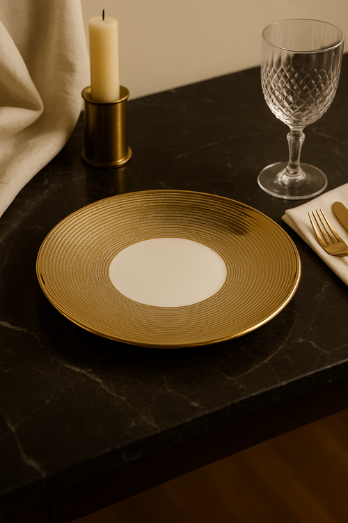 Assiettes plates ceramique style japonais motif sauce restaurant