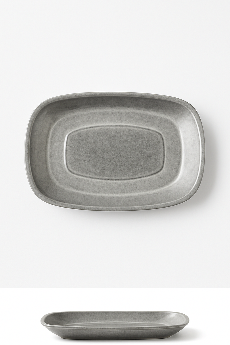 Assiettes plates inox style nordique vintage pour barbecue