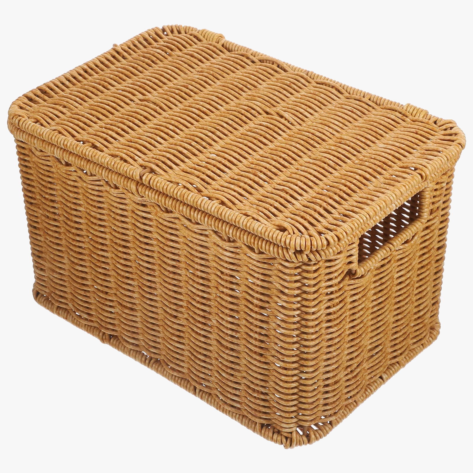 boîte de rangement tissée pour vêtements avec couvercles