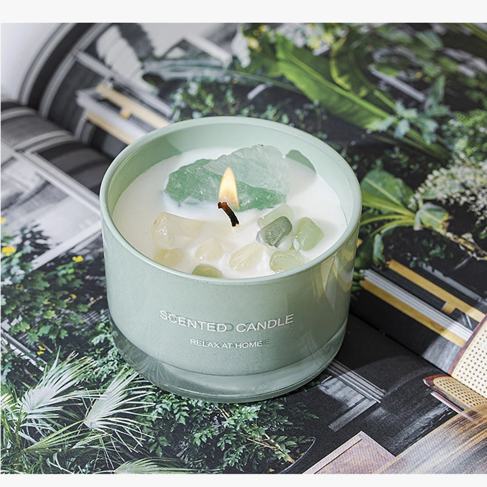 bougie parfumée en cire de soja pour aromathérapie et décoration festive
