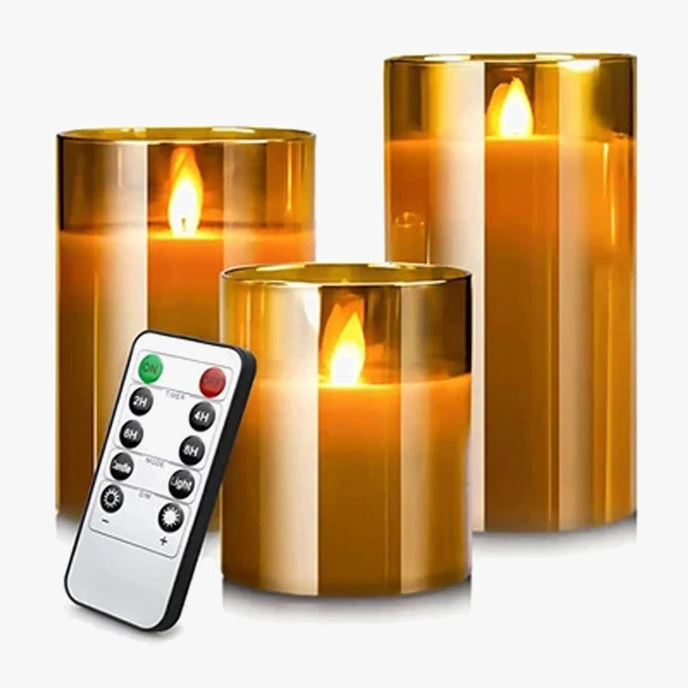 bougies LED décoratives avec télécommande et minuterie pour événements festifs